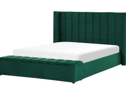 Clearance Beliani Parisanky Sametti Säilytystila Smaragdinvihrea 180 X 200 Cm Noyers