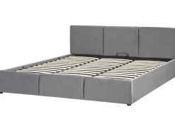 Sängyt<Beliani Parisanky Sametti Säilytystila Tummanharmaa 180 X 200 Cm Bousse