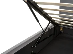 Sängyt<Beliani Parisanky Sametti Säilytystila Tummanharmaa 180 X 200 Cm Bousse