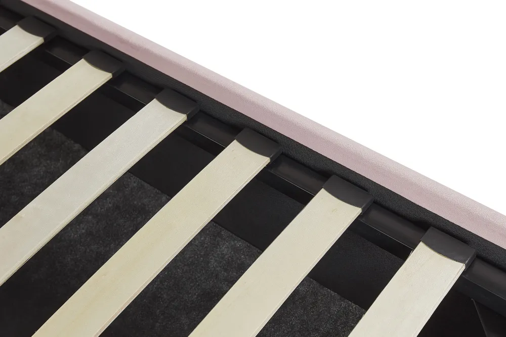 Sängyt<Beliani Parisanky Sametti Säilytystila Pastellipinkki 180 X 200 Cm Vincennes