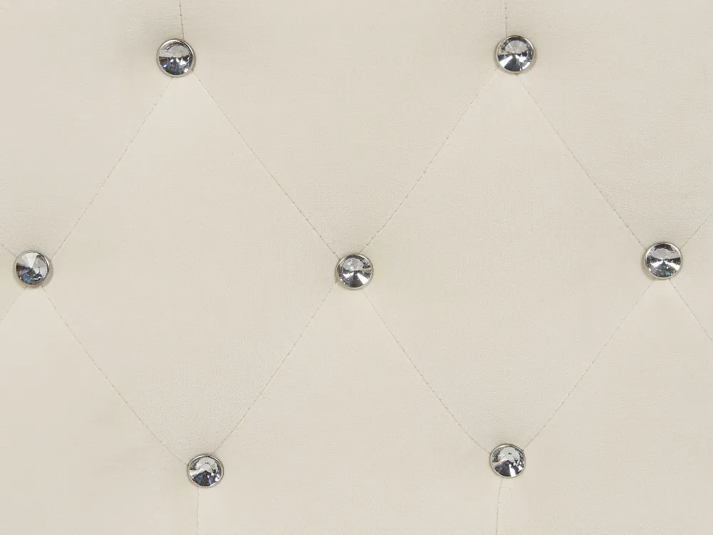 Sängyt<Beliani Parisanky Sametti Säilytystila Vaalea Beige 180 X 200 Cm Amiens