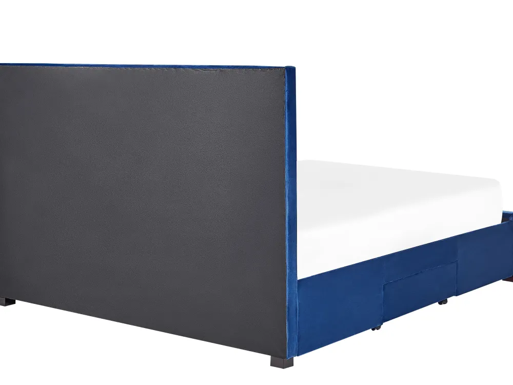 Sängyt<Beliani Parisanky Sametti Säilytystila Laivastonsininen 180 X 200 Cm Lievin