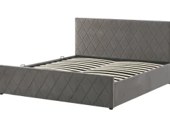 Clearance Beliani Parisanky Sametti Säilytystila Harmaa 180 X 200 Cm Rochefort