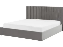 Shop Beliani Parisanky Sametti Säilytystila Harmaa 180 X 200 Cm Vion