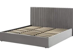 Shop Beliani Parisanky Sametti Säilytystila Harmaa 180 X 200 Cm Vion