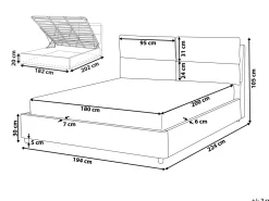Discount Beliani Parisanky Sametti Säilytystila Vaalea Beige 180 X 200 Cm Batilly