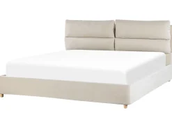 Discount Beliani Parisanky Sametti Säilytystila Vaalea Beige 180 X 200 Cm Batilly