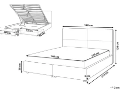 Cheap Beliani Parisanky Sametti Säilytystila Vaaleanharmaa 140 X 200 Cm Vernoyes