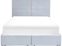 Cheap Beliani Parisanky Sametti Säilytystila Vaaleanharmaa 140 X 200 Cm Vernoyes