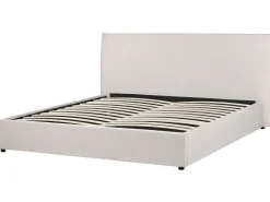 Sängyt<Beliani Parisanky Sametti Säilytystila Luonnonvalkoinen 180 X 200 Cm Lavaur