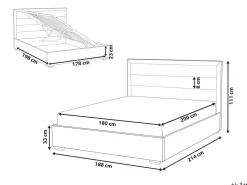 Shop Beliani Parisanky Sametti Säilytystila Ruskeanharmaa 180 X 200 Cm Rouen