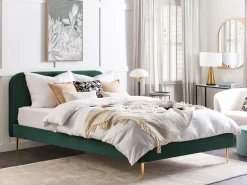 New Beliani Parisanky Sametti Smaragdinvihrea 180 X 200 Cm Flayat