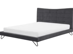 Sängyt<Beliani Parisanky Sametti Tummanharmaa 180 X 200 Cm Lannion