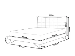 Sängyt<Beliani Parisanky Sametti Tummanharmaa 180 X 200 Cm Lannion