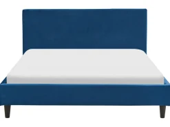 Store Beliani Parisanky Sametti Tummansininen 140 X 200 Cm Fitou