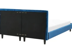 Store Beliani Parisanky Sametti Tummansininen 140 X 200 Cm Fitou