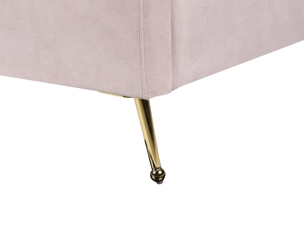 Store Beliani Parisanky Sametti Usb-Portti Pastellipinkki 140 X 200 Cm Miribel