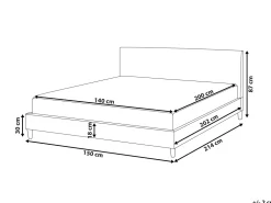 Sängyt<Beliani Parisanky Sametti Vaaleanpunainen 140 X 200 Cm Fitou
