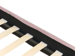 Sängyt<Beliani Parisanky Sametti Vaaleanpunainen 140 X 200 Cm Fitou