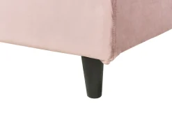 Sängyt<Beliani Parisanky Sametti Vaaleanpunainen 140 X 200 Cm Fitou