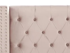 Fashion Beliani Parisanky Sametti Vaaleanpunainen 180 X 200 Cm Lubbon