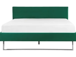 Sängyt<Beliani Parisanky Sametti Vihrea 180 X 200 Cm Bellou