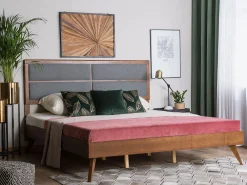 Clearance Beliani Parisanky Tumma Puu/Harmaa 180 X 200 Cm Poissy