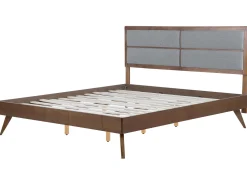 Clearance Beliani Parisanky Tumma Puu/Harmaa 180 X 200 Cm Poissy