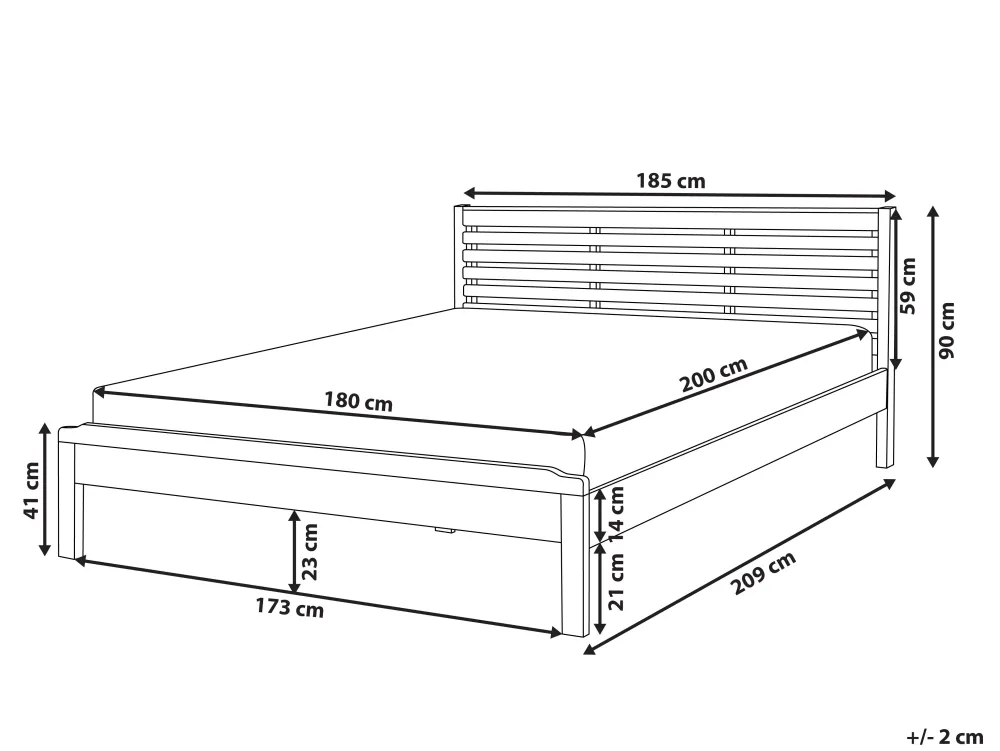 Hot Beliani Parisanky Vaalea Kumipuu 180 X 200 Cm Carnac