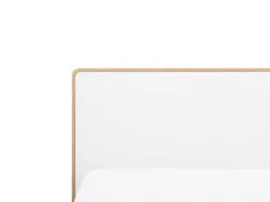 Sängyt<Beliani Parisanky Vaalea Puu/Valkoinen 160 X 200 Cm Serris