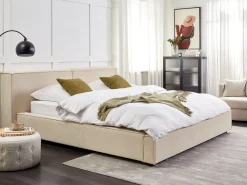 Sängyt<Beliani Parisanky Vakosametti Beige 180 X 200 Cm Linards