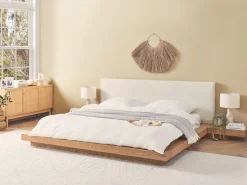 Sängyt<Beliani Parisanky YoPöydät Vaalea Puu 180 X 200 Cm Zen