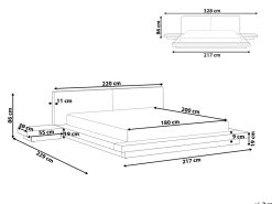 Sängyt<Beliani Parisanky YoPöydät Vaalea Puu 180 X 200 Cm Zen