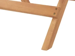 Best Beliani Parvekekalustesetti Akaasiapuinen Ruskeanharmailla Pehmusteilla Java