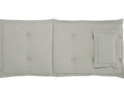 Best Beliani Parvekekalustesetti Akaasiapuinen Ruskeanharmailla Pehmusteilla Java