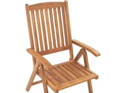 Best Beliani Parvekekalustesetti Akaasiapuinen Ruskeanharmailla Pehmusteilla Java