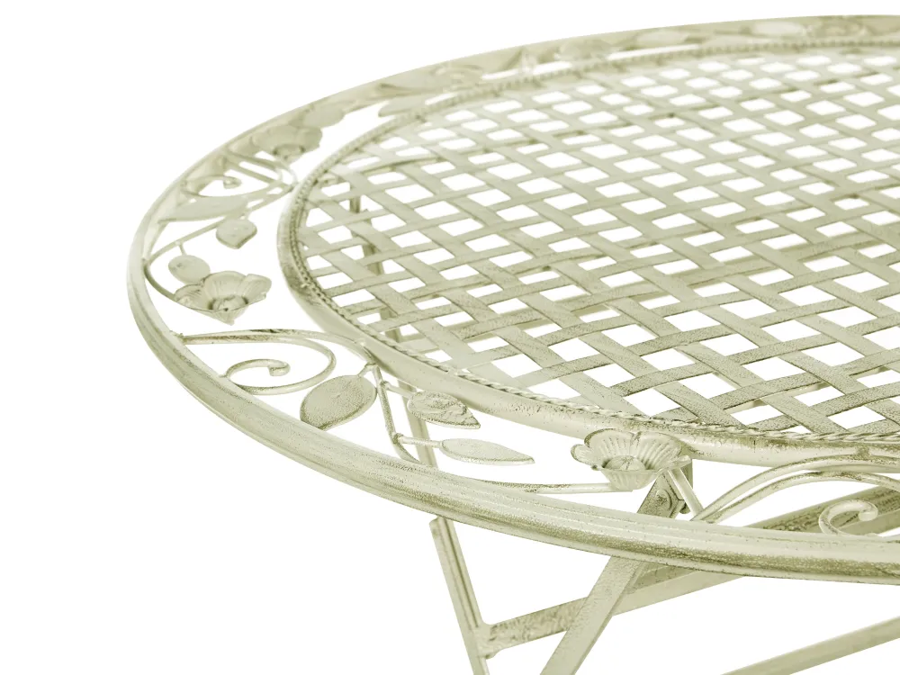 Ulkokalusteet<Beliani Parvekekalustesetti Metallinen Vaaleanvihrea Bivio