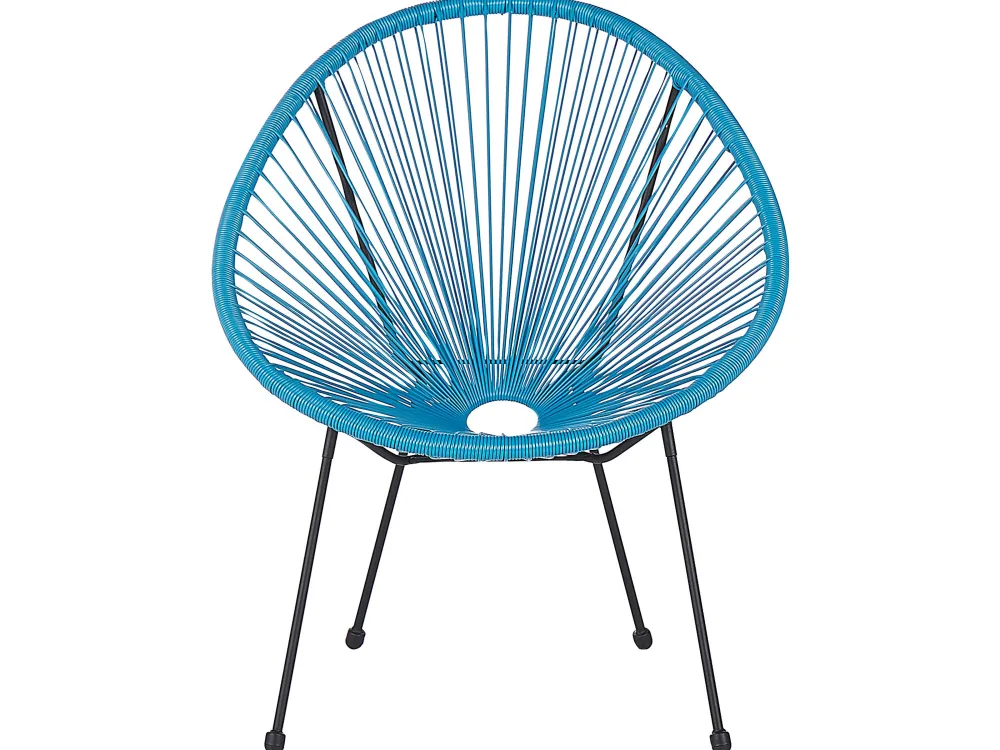 Ulkokalusteet<Beliani Parvekekalustesetti Rottinkinen Sininen Acapulco Ii