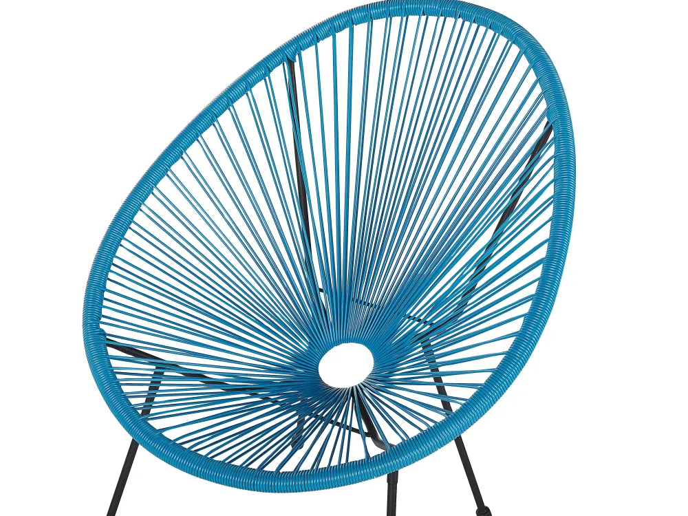 Ulkokalusteet<Beliani Parvekekalustesetti Rottinkinen Sininen Acapulco Ii