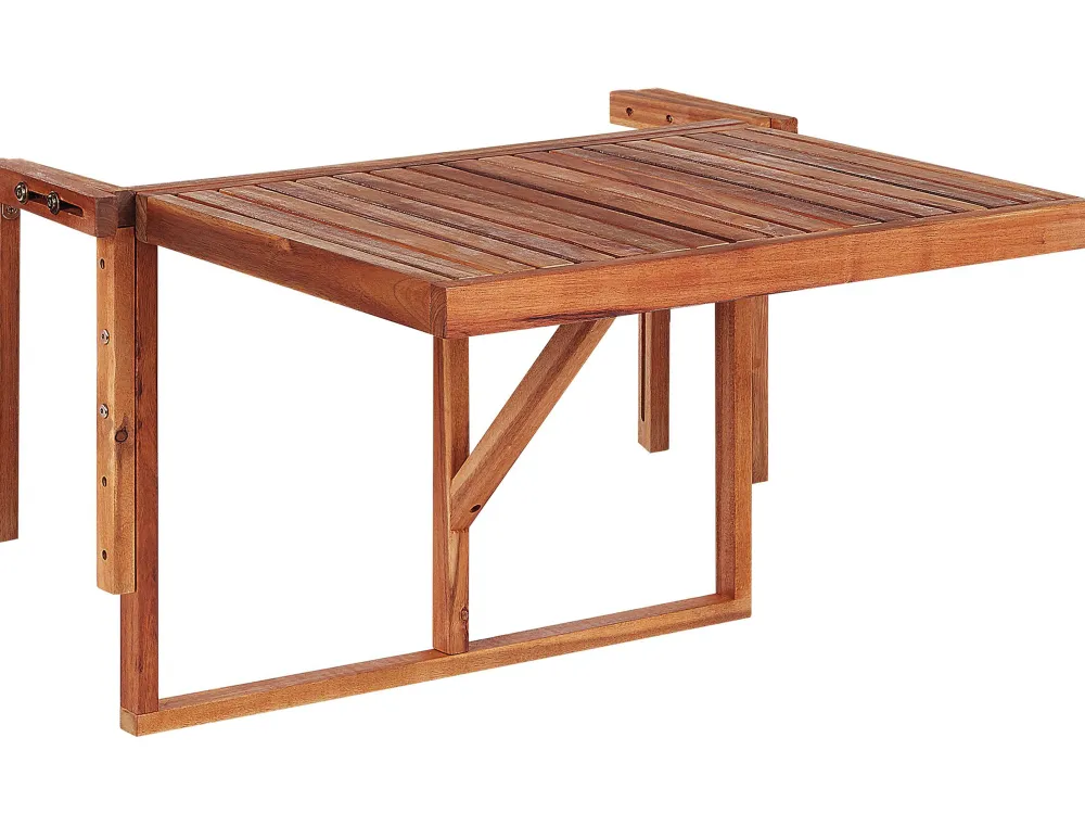 Best Sale Beliani Parvekepoyta 60X40 Cm Puinen Tumma Udine