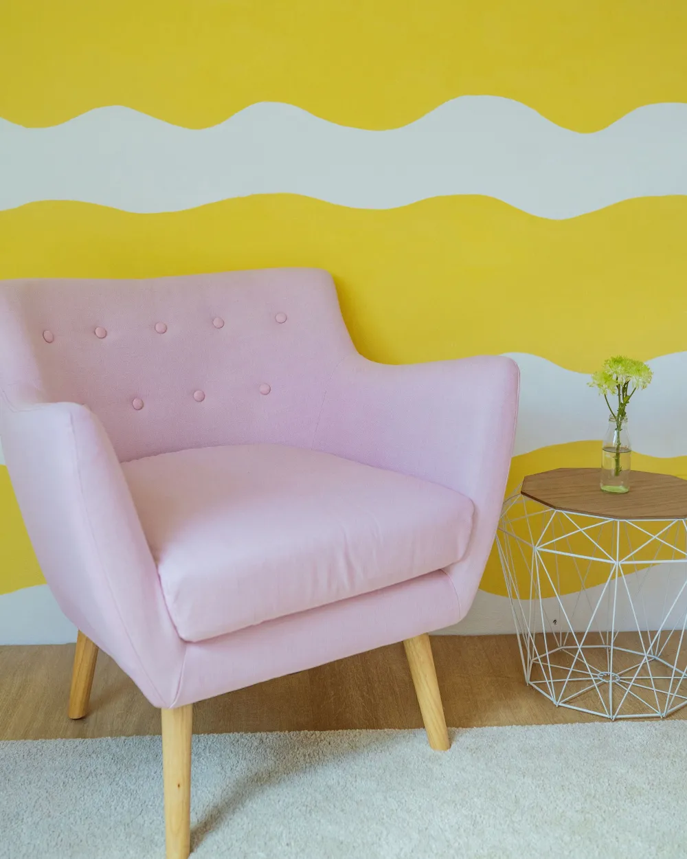 Nojatuolit<Beliani Pastelliroosa Nojatuoli Drammen