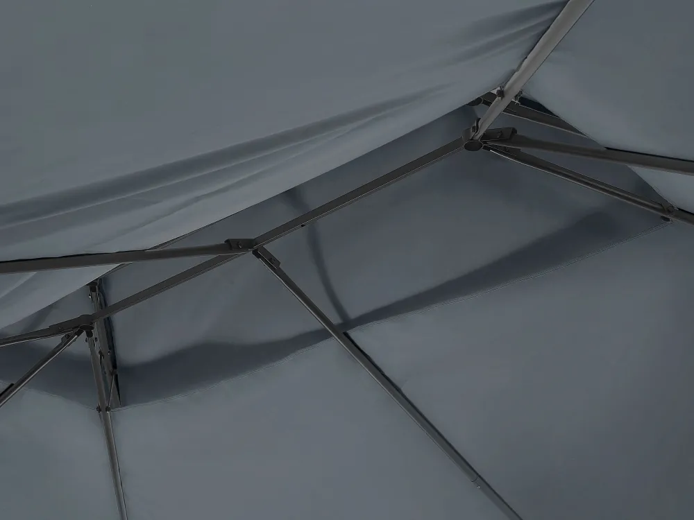 Ulkokalusteet<Beliani Paviljonki Grafiitinharmaa 400 X 300 Cm Colos