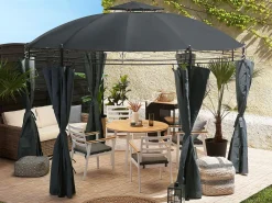 Online Beliani Paviljonki Grafiitinharmaa 360 X 275 Cm Safara