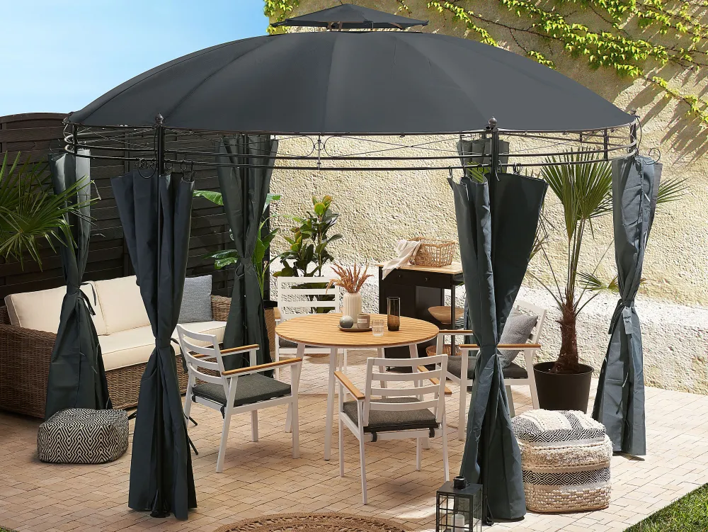 Online Beliani Paviljonki Grafiitinharmaa 360 X 275 Cm Safara