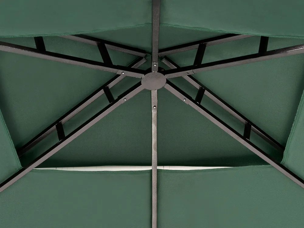 Ulkokalusteet<Beliani Paviljonki Tummanvihrea 240 X 148 Cm Naro