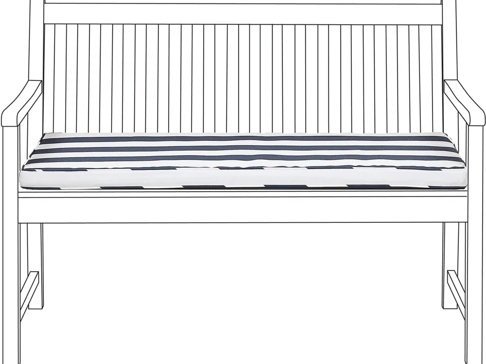 Tekstiilit<Beliani Pehmuste 112 X 54 Cm Laivastonsininen Raidallinen Vivara