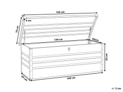 New Beliani Pehmustelaatikko Harmaa 165X70 Cm Cebrosa