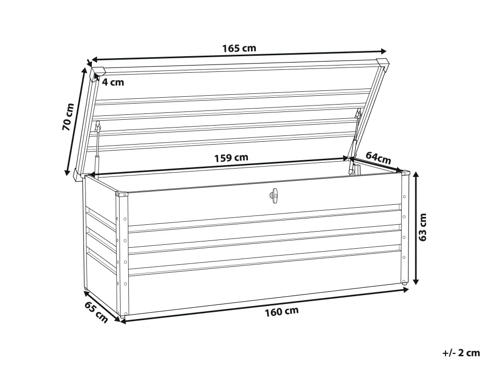 New Beliani Pehmustelaatikko Harmaa 165X70 Cm Cebrosa