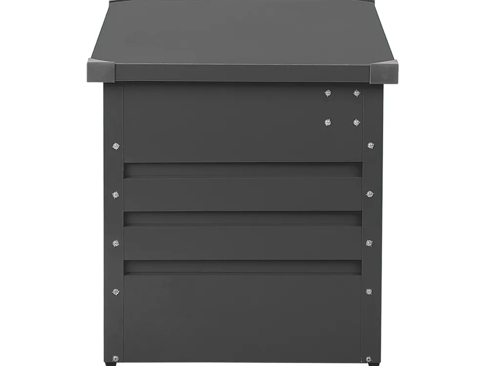 Ulkokalusteet<Beliani Pehmustelaatikko Teraksinen Grafiitinharmaa 132X62 Cm Cebrosa