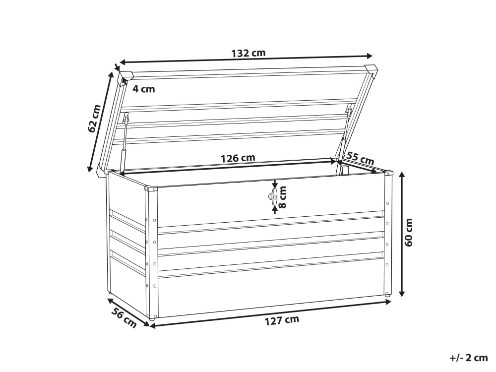 Ulkokalusteet<Beliani Pehmustelaatikko Teraksinen Tummanvihrea 132X62 Cm Cebrosa